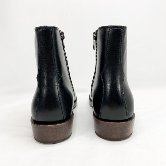 COACH West Black Sleek Zip Boot Ankle 7.5 - Picture 7 of 8